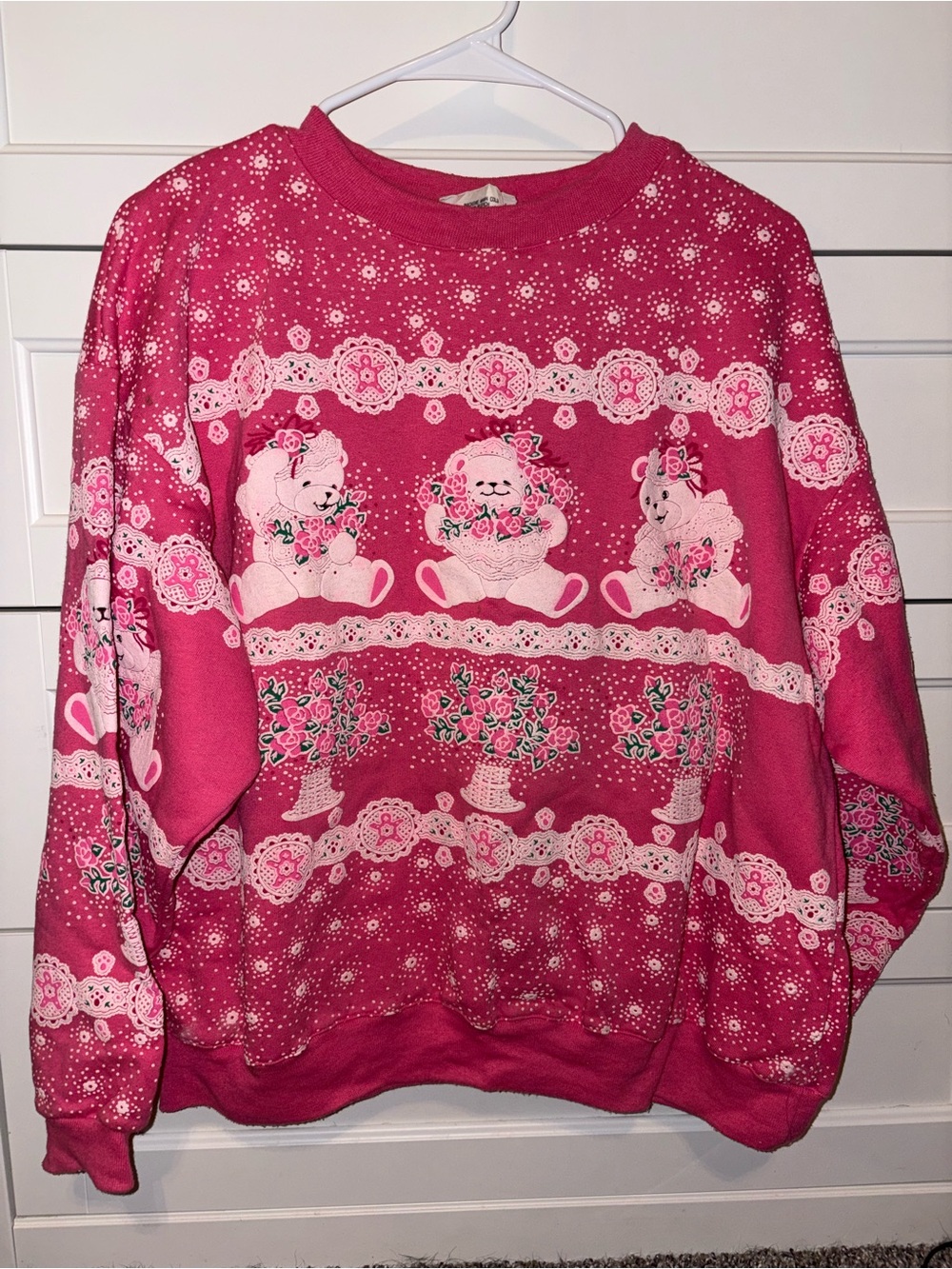 Vintage Cottage Core Spumoni Bears Crewneck Medium